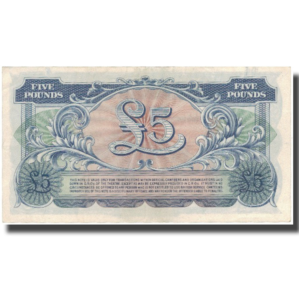 Banknote, Great Britain, 5 Pounds, Undated (1958), KM:M23, EF(40-45)