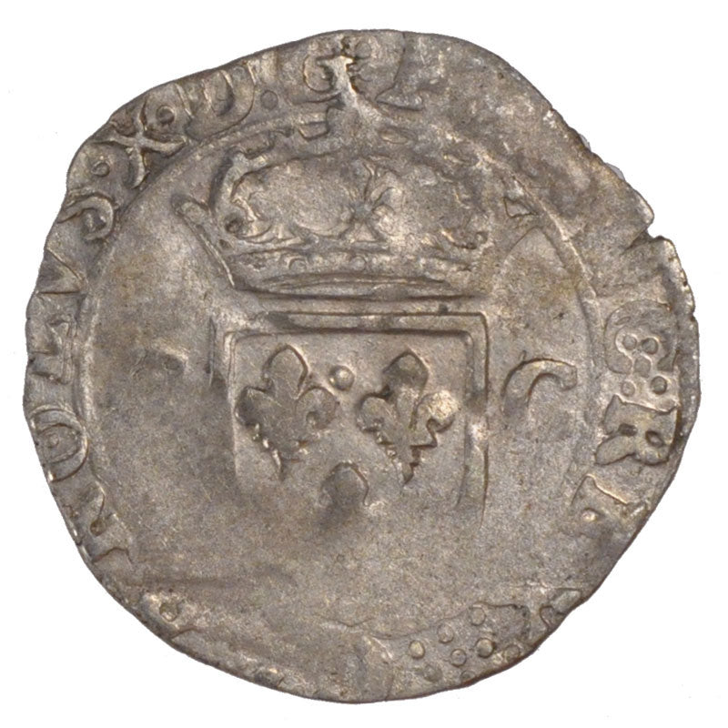 FRANCE, Douzain, 1593, Lyons, F(12-15), Silver, Sombart #4412, 2.23
