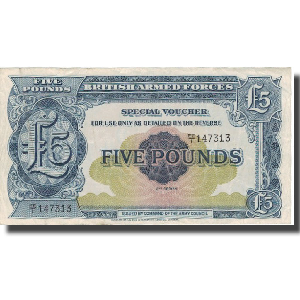 Banknote, Great Britain, 5 Pounds, Undated (1958), KM:M23, EF(40-45)