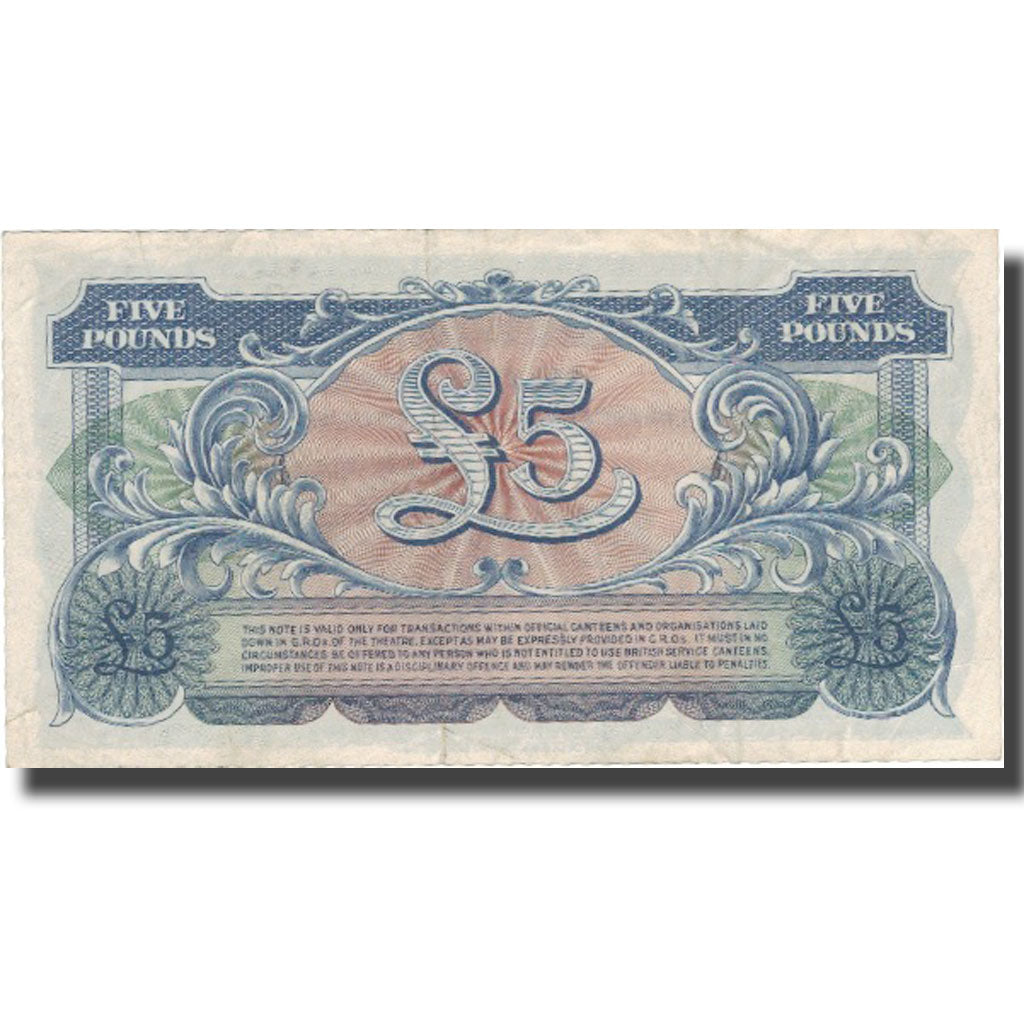 Banknote, Great Britain, 5 Pounds, Undated (1958), KM:M23, EF(40-45)