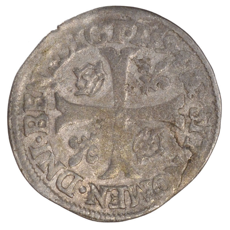 FRANCE, Douzain, 1594, Riom, VF(20-25), Silver, Sombart #4414, 2.03