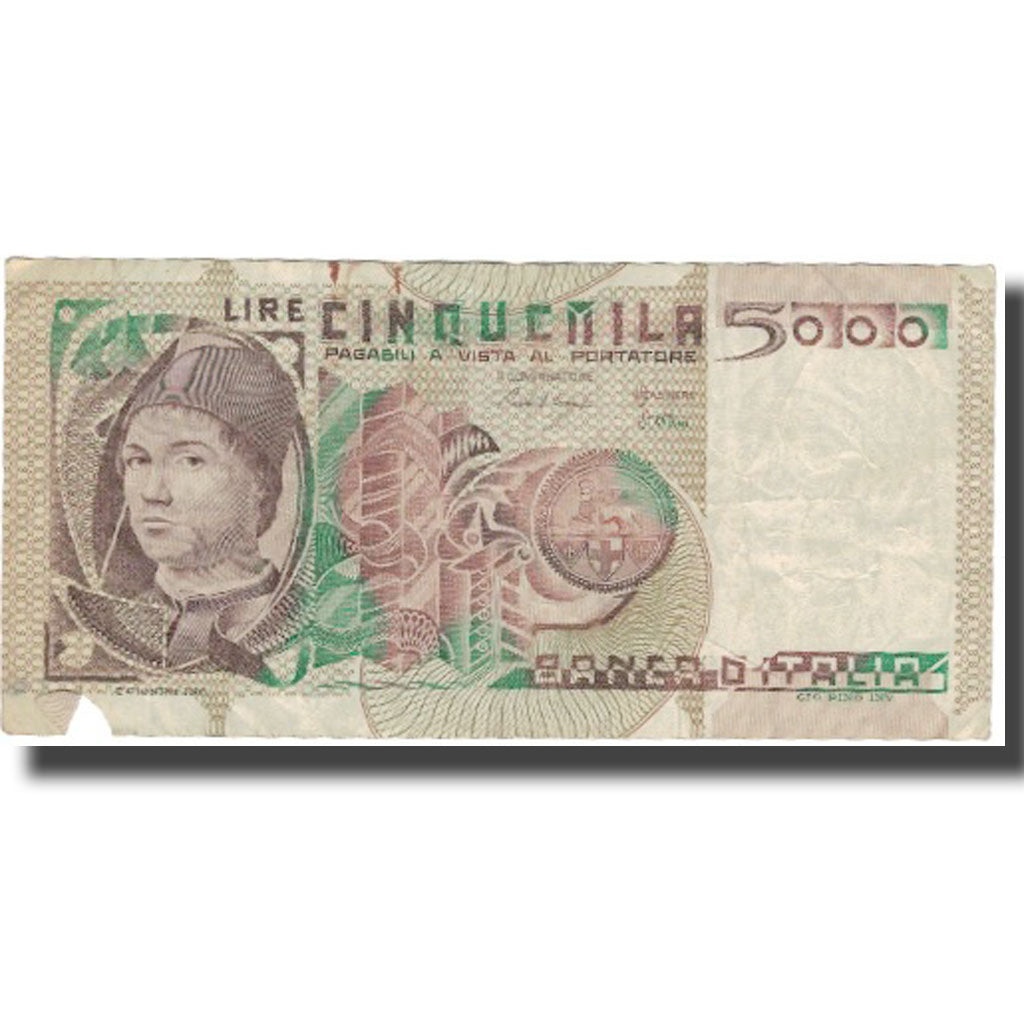 Banknote, Italy, 5000 Lire, 1982, 1982-11-03, KM:105b, F(12-15)