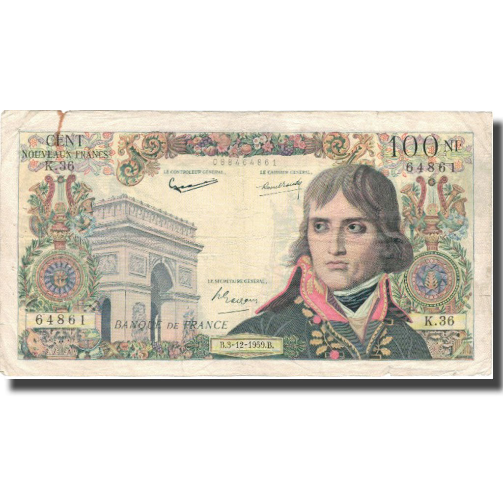 Francia, 100 Nouveaux Francs, 100 NF 1959-1964 ''Bonaparte'', 1959, 1959-12-03
