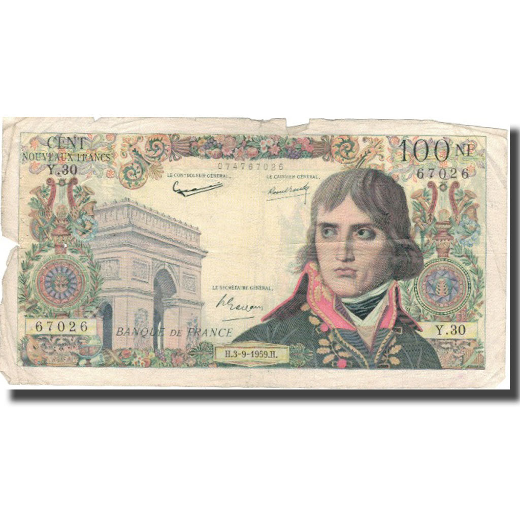 France, 100 Nouveaux Francs, 100 NF 1959-1964 ''Bonaparte'', 1959, 1959-09-03