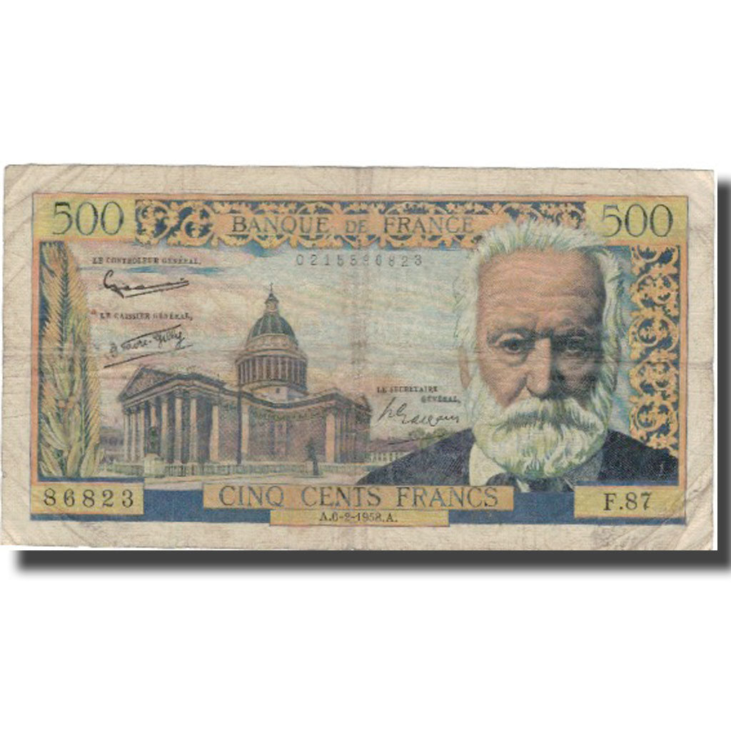 Frankrijk, 500 Francs, 500 F 1954-1958 ''Victor Hugo'', 1958, 1958-02-06, TB