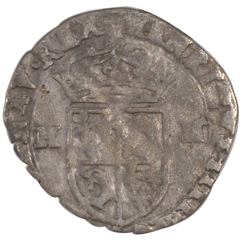 FRANCE, Douzain, 1594, Grenoble, F(12-15), Silver, Sombart #4442, 2.00