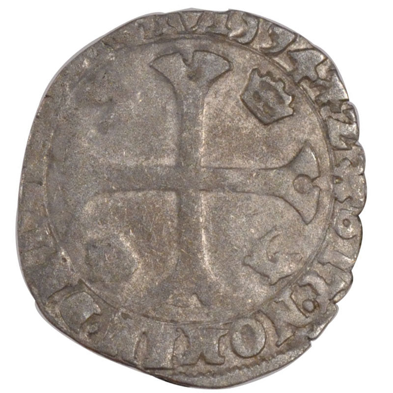 FRANCE, Douzain, 1594, Grenoble, F(12-15), Silver, Sombart #4442, 2.00
