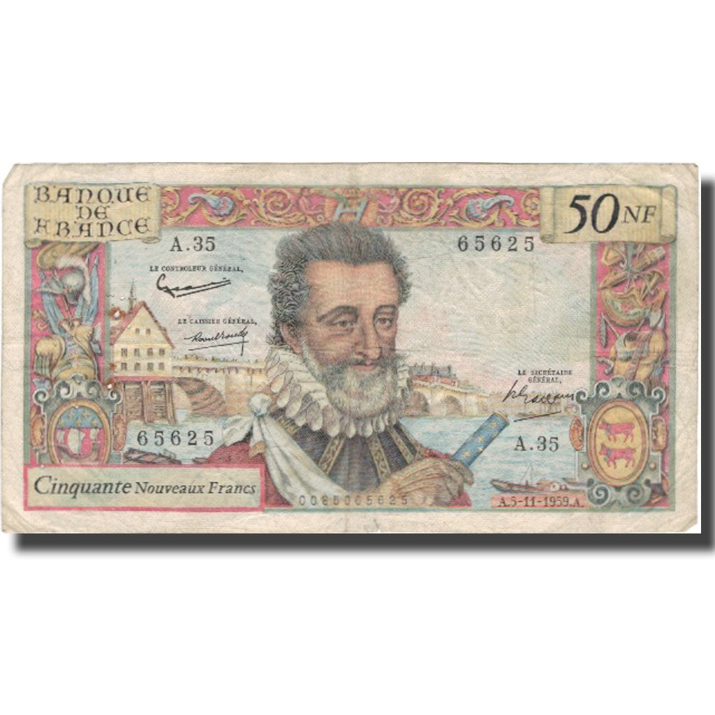 France, 50 Nouveaux Francs, 50 NF 1959-1961 ''Henri IV'', 1959, 1959-11-05, TB