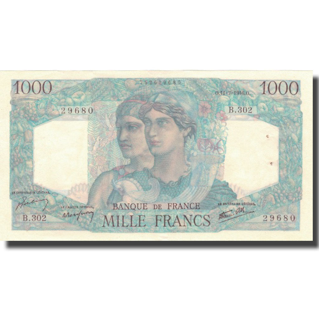 France, 1000 Francs, 1 000 F 1945-1950 ''Minerve et Hercule'', 1946, 1946-07-11