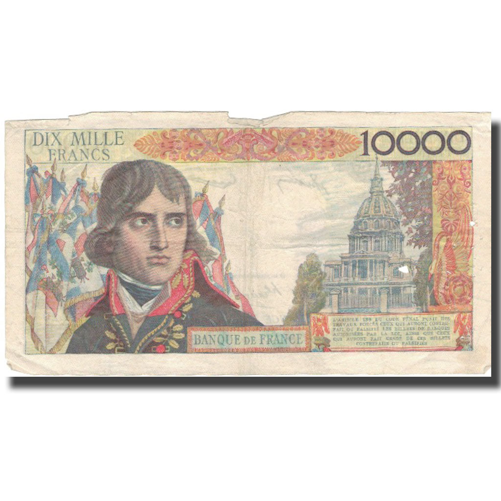 France, 1000 Francs, 10 000 F 1955-1958 ''Bonaparte'', 1956, 1956-06-07