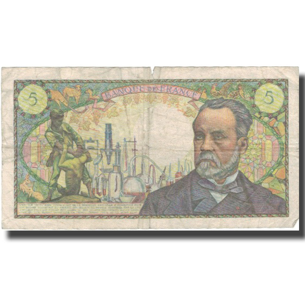 France, 5 Francs, 5 F 1966-1970 ''Pasteur'', 1966, 1966-07-07, VG(8-10)