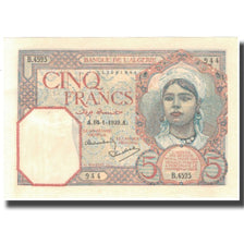 Biljet, Algerije, 5 Francs, 1939, 1939-01-10, KM:77a, SPL+