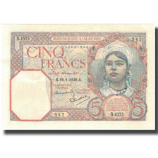 Banknote, Algeria, 5 Francs, 1939, 1939-01-10, KM:77a, UNC(64)
