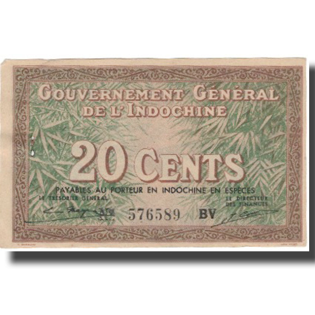 Banknote, FRENCH INDO-CHINA, 20 Cents, Undated (1939), KM:86d, AU(50-53)