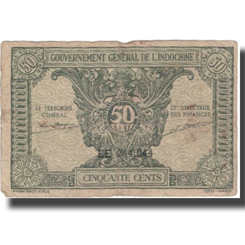 Banconote, INDOCINA FRANCESE, 50 Cents, Undated (1942), KM:91a, MB