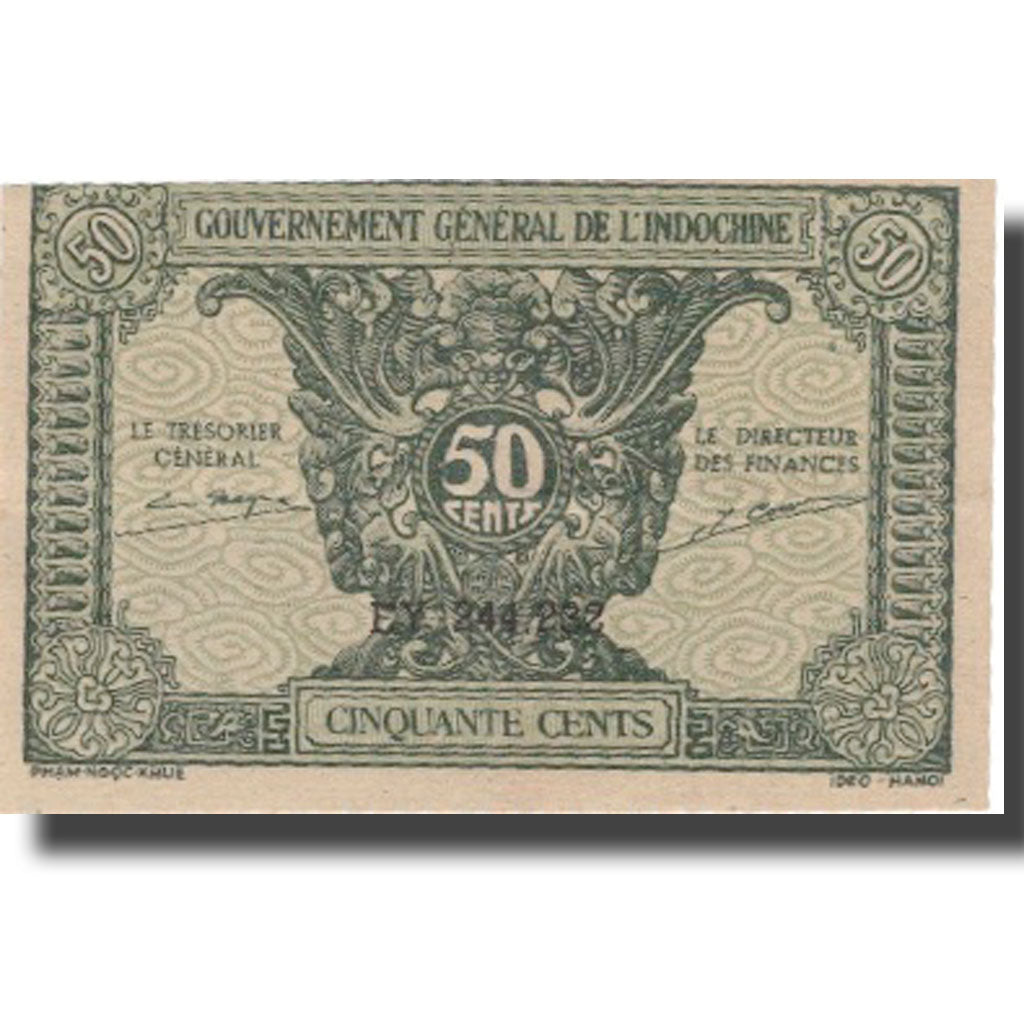 Banknote, FRENCH INDO-CHINA, 50 Cents, Undated (1942), KM:91a, EF(40-45)