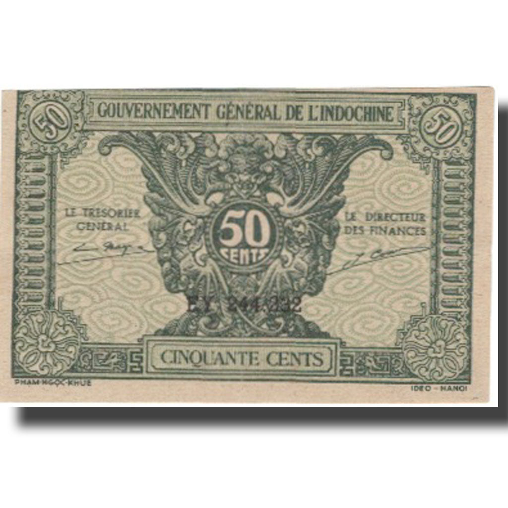 Banknote, FRENCH INDO-CHINA, 50 Cents, Undated (1942), KM:91a, EF(40-45)