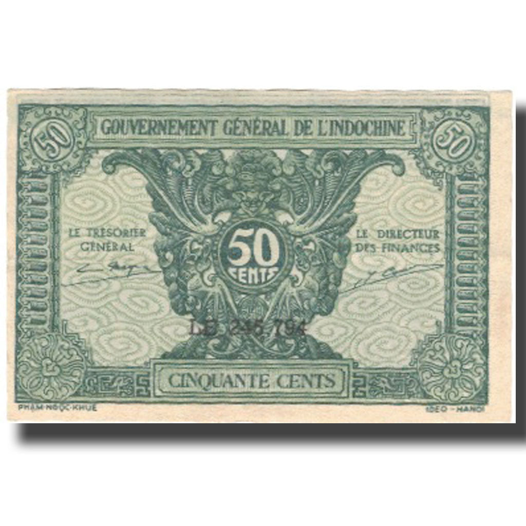 Billet, FRENCH INDO-CHINA, 50 Cents, Undated (1942), KM:91a, SPL