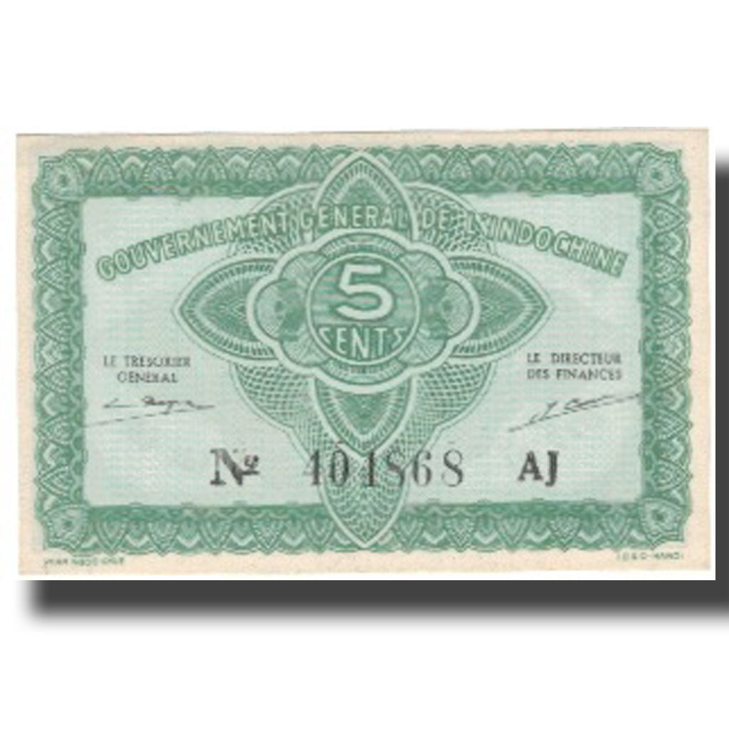 Biljet, FRANS INDO-CHINA, 5 Cents, Undated (1942), KM:88a, NIEUW