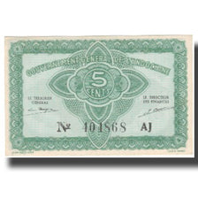 Biljet, FRANS INDO-CHINA, 5 Cents, Undated (1942), KM:88a, NIEUW