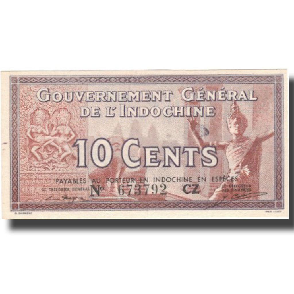 Billet, FRENCH INDO-CHINA, 10 Cents, Undated (1939), KM:85c, SPL