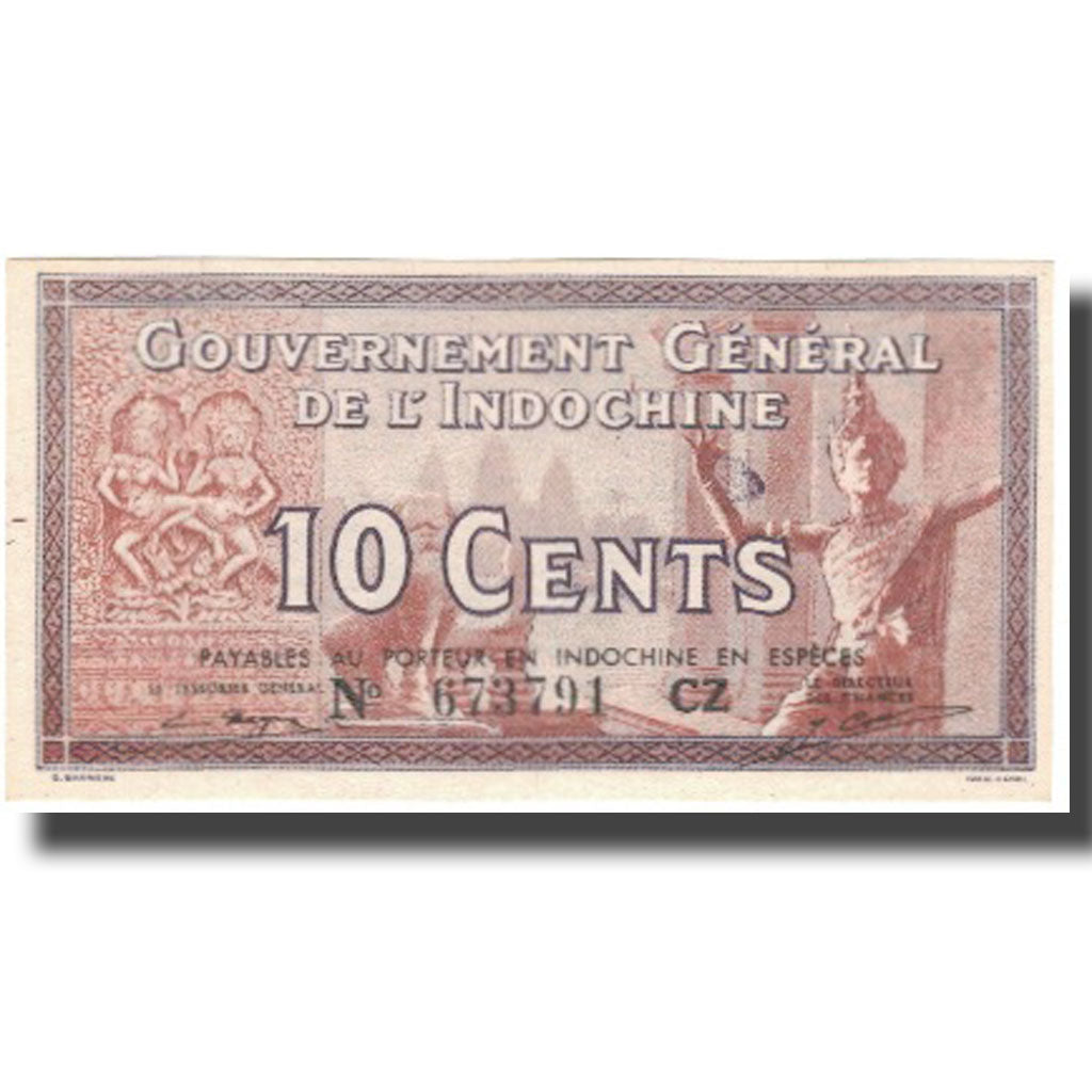 Banknote, FRENCH INDO-CHINA, 10 Cents, Undated (1939), KM:85c, UNC(65-70)