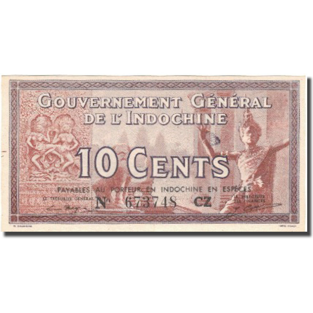 Banknote, FRENCH INDO-CHINA, 10 Cents, Undated (1939), KM:85c, UNC(63)