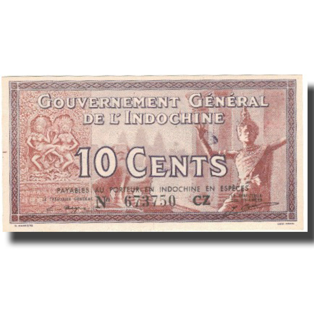 Geldschein, FRENCH INDO-CHINA, 10 Cents, Undated (1939), KM:85c, UNZ-