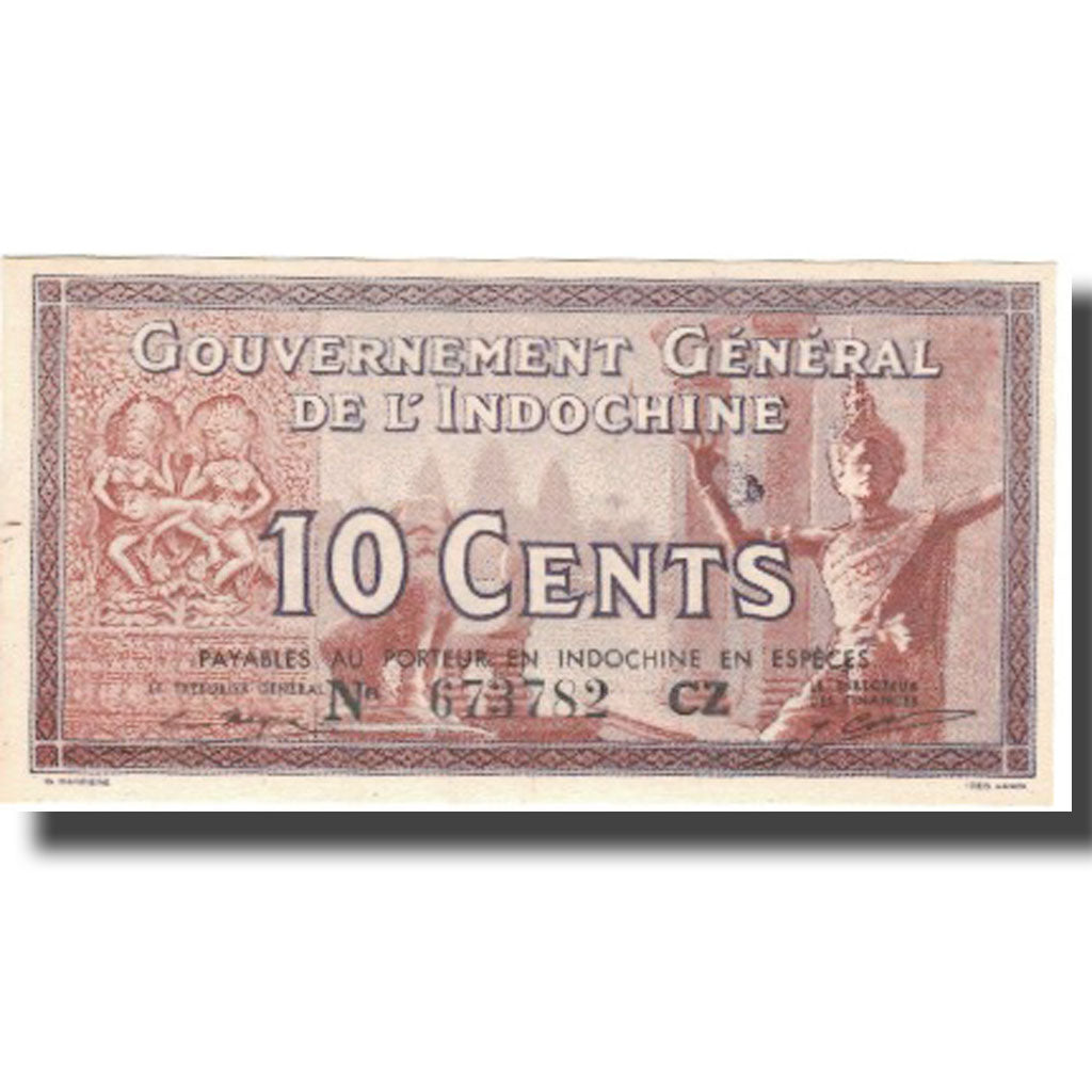 Billet, FRENCH INDO-CHINA, 10 Cents, Undated (1939), KM:85c, SPL