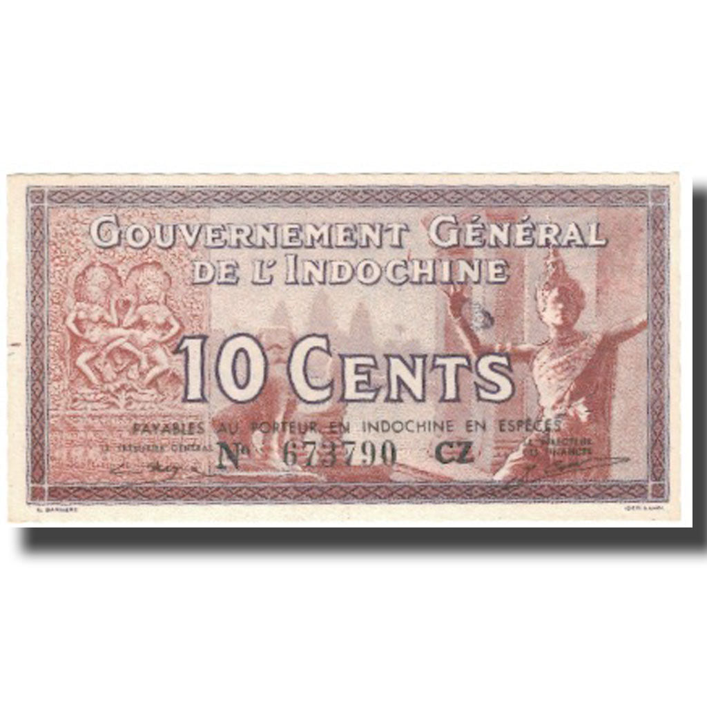 Banconote, INDOCINA FRANCESE, 10 Cents, Undated (1939), KM:85c, FDS