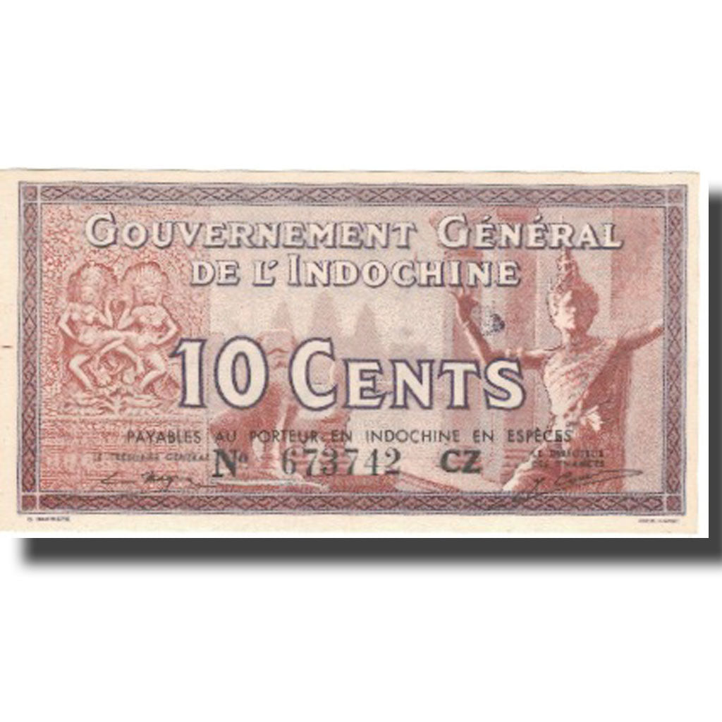 Banknote, FRENCH INDO-CHINA, 10 Cents, Undated (1939), KM:85c, UNC(65-70)