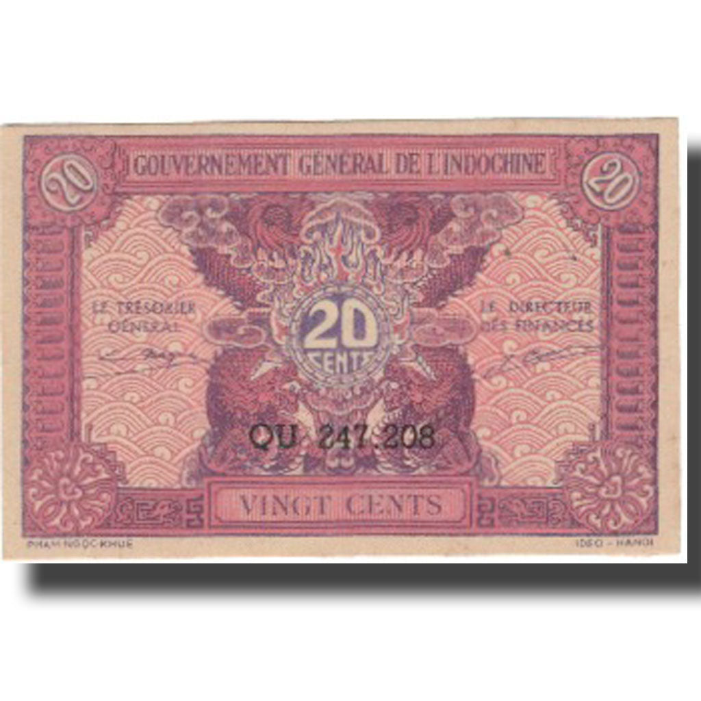 Banknote, FRENCH INDO-CHINA, 20 Cents, Undated (1942), KM:90, UNC(65-70)