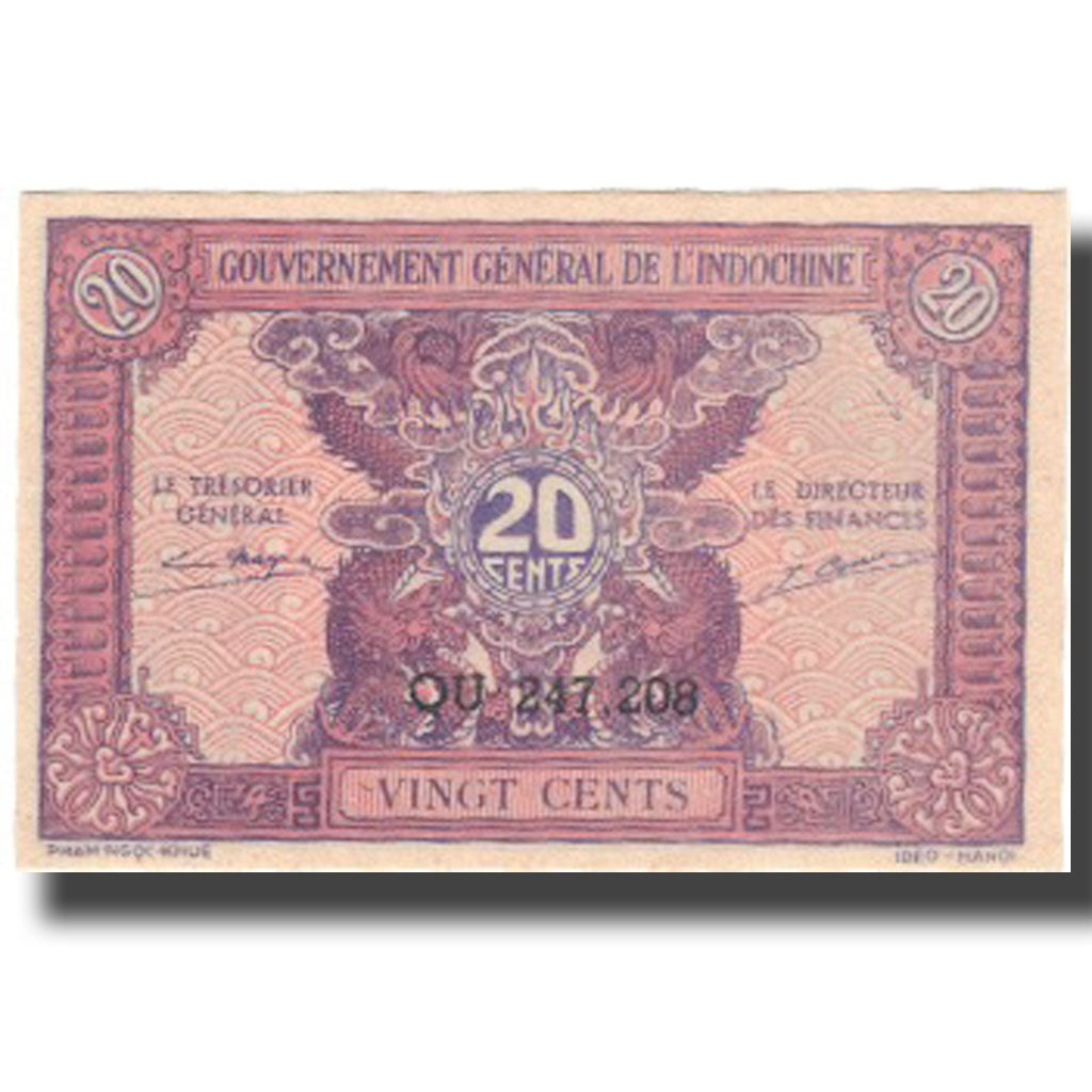 Banknote, FRENCH INDO-CHINA, 20 Cents, Undated (1942), KM:90, UNC(65-70)