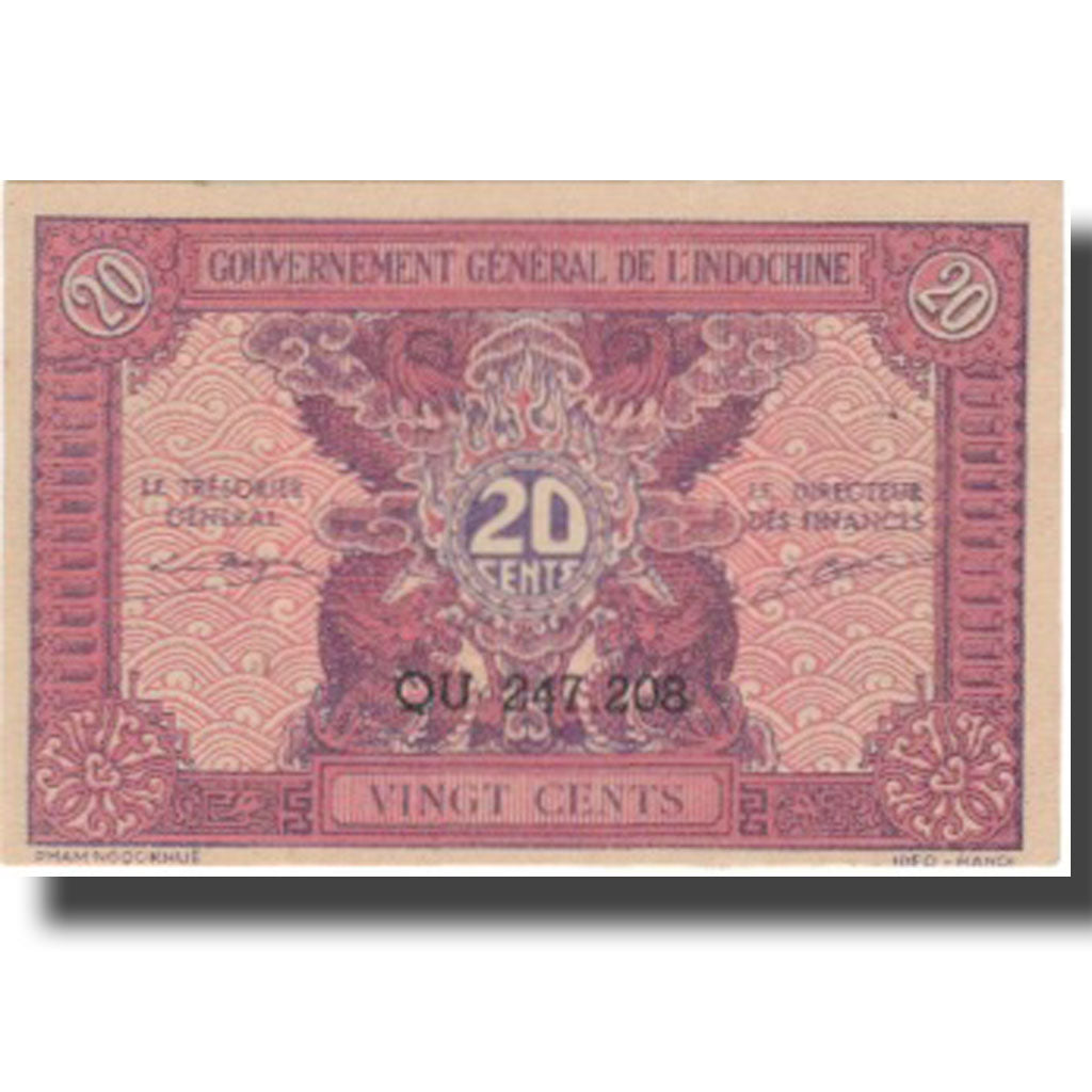 Banknote, FRENCH INDO-CHINA, 20 Cents, Undated (1942), KM:90, UNC(65-70)