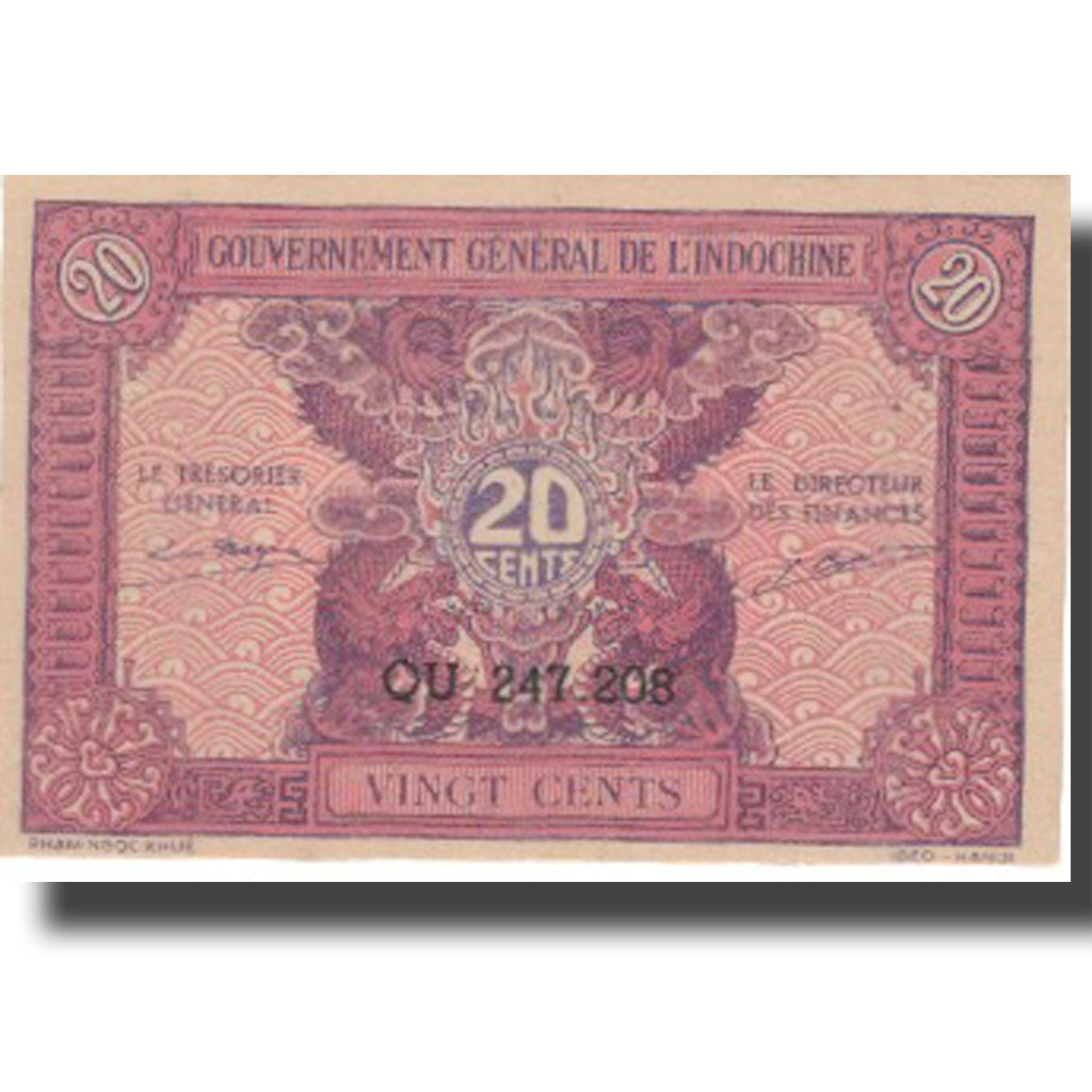 Banknote, FRENCH INDO-CHINA, 20 Cents, Undated (1942), KM:90, UNC(65-70)