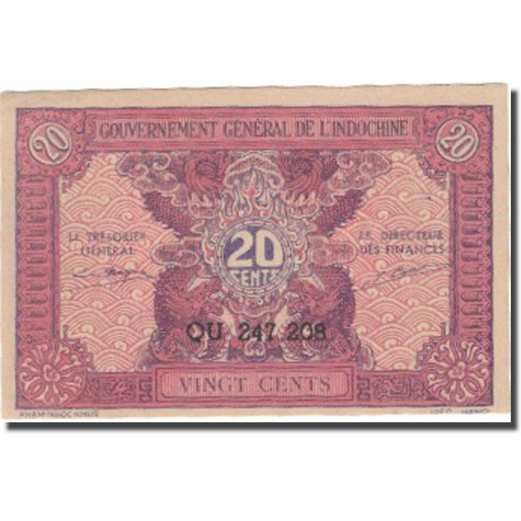 Banknote, FRENCH INDO-CHINA, 20 Cents, Undated (1942), KM:90, UNC(65-70)
