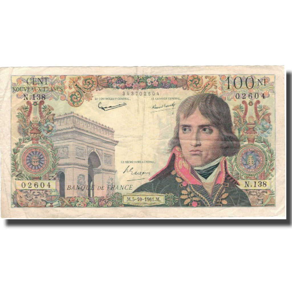 France, 100 Nouveaux Francs, 100 NF 1959-1964 ''Bonaparte'', 1961, 1961-10-05