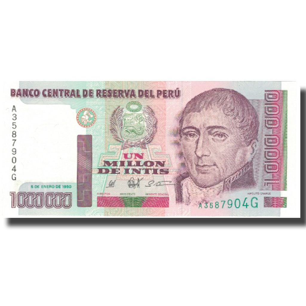 Billete, 1,000,000 Intis, 1990, Perú, 1990-01-05, KM:148, UNC
