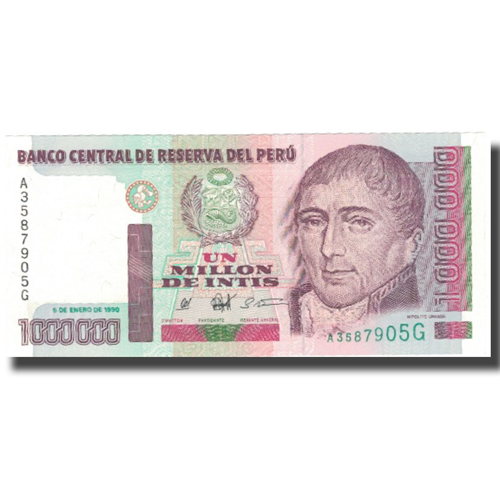 Banknote, Peru, 1,000,000 Intis, 1990, 1990-01-05, KM:148, UNC(65-70)