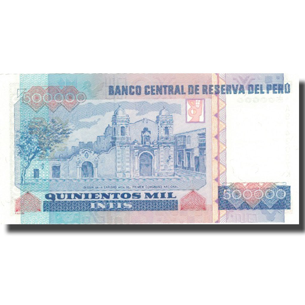 Banknote, Peru, 500,000 Intis, 1989, 1989-12-21, KM:146a, UNC(65-70)