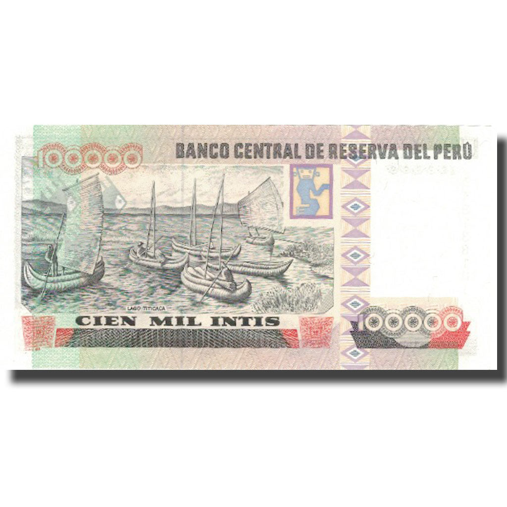 Banknote, Peru, 100,000 Intis, 1989, 1989-12-21, KM:145, UNC(65-70)
