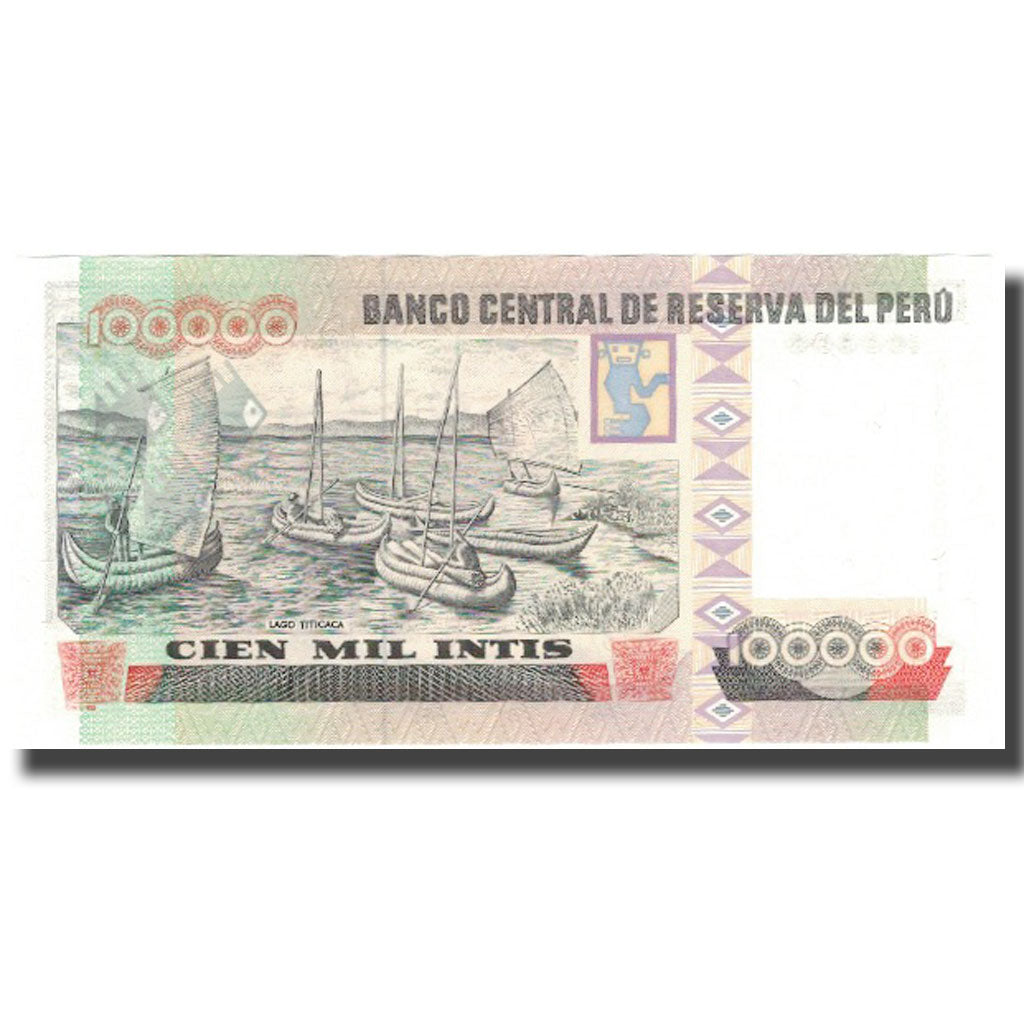 Banknote, Peru, 100,000 Intis, 1989, 1989-12-21, KM:145, UNC(65-70)