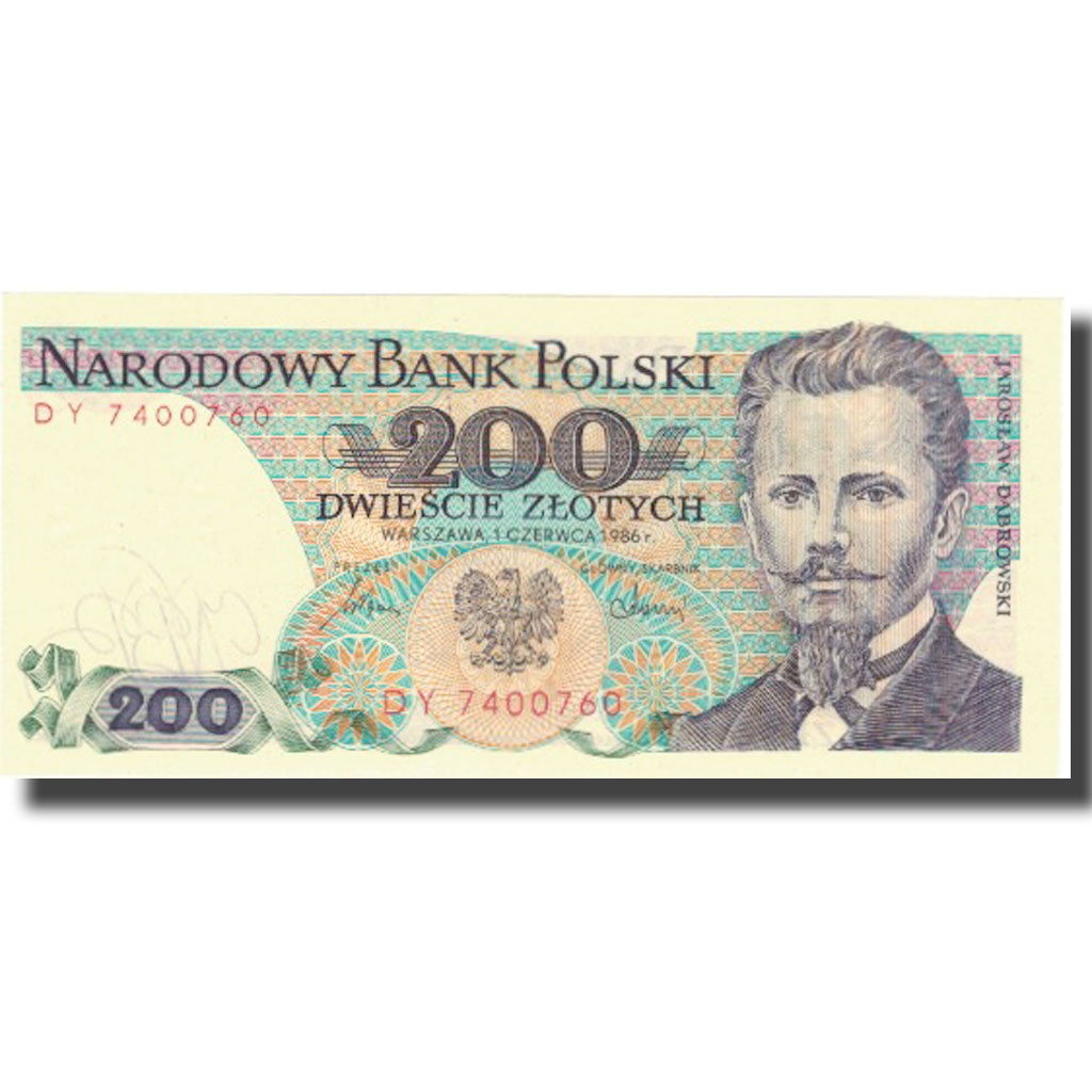 Banknote, Poland, 200 Zlotych, 1986, 1986-06-01, KM:144c, UNC(65-70)