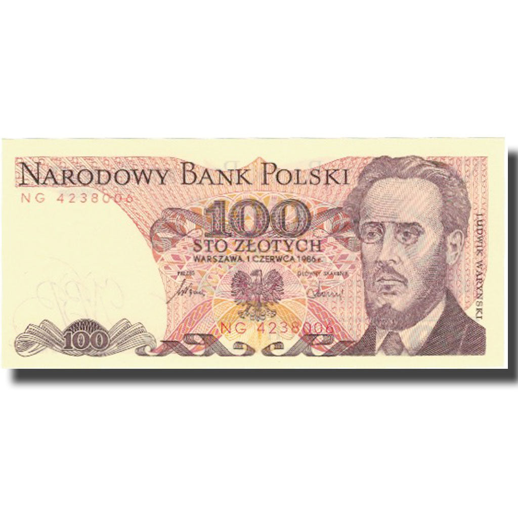 Geldschein, Polen, 100 Zlotych, 1986, 1986-06-01, KM:143e, UNZ
