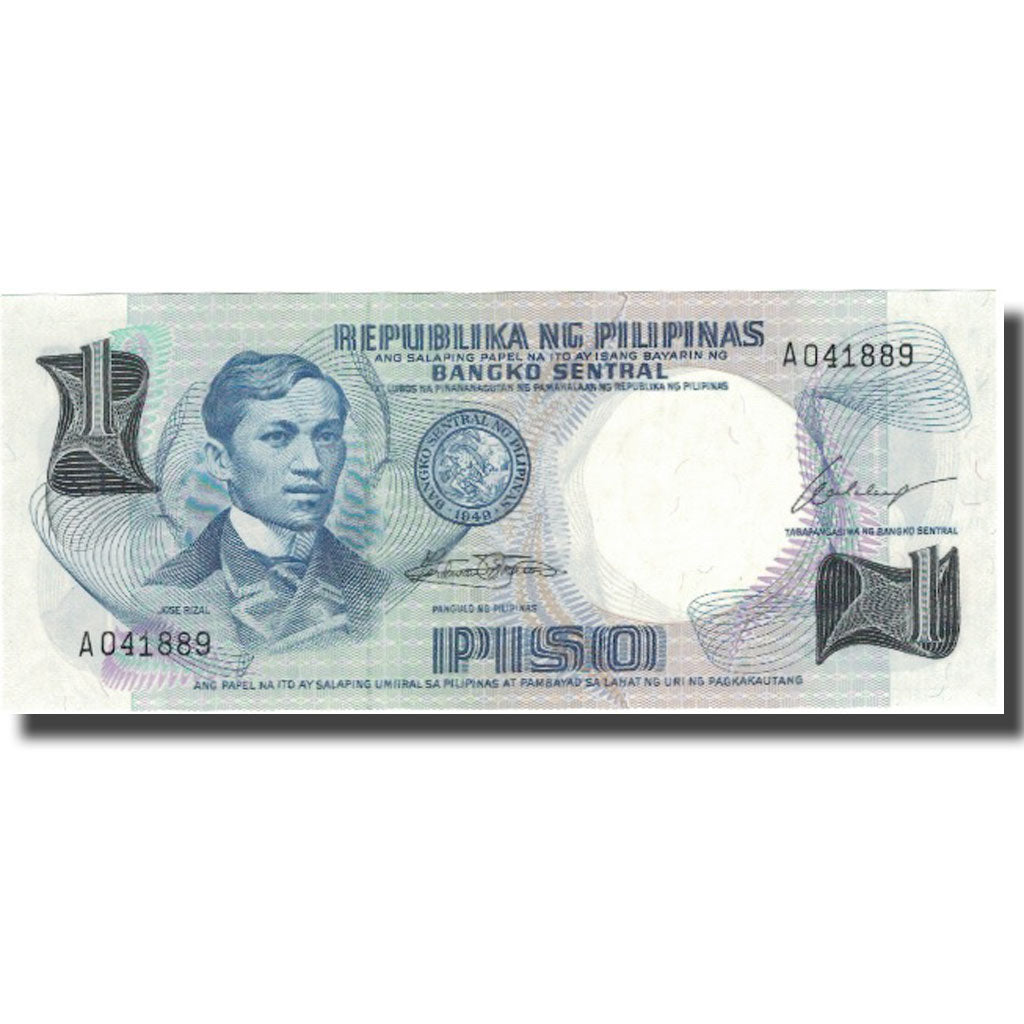 Banknote, Philippines, 1 Piso, undated (1969), KM:142a, UNC(65-70)
