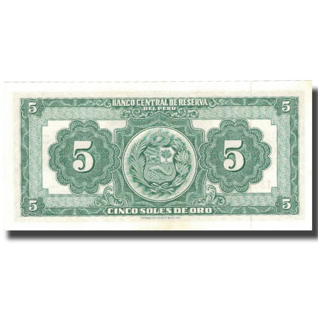 Banknote, Peru, 5 Soles De Oro, 1963, 1963-09-20, KM:83a, UNC(65-70)