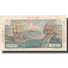 Billet, FRENCH GUIANA, 5 Francs, KM:19a, TB+