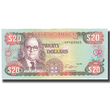 Banknote, Jamaica, 20 Dollars, 1989, 1989-09-01, KM:72c, AU(55-58)
