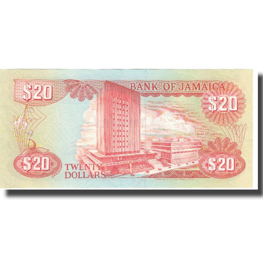 Banknote, Jamaica, 20 Dollars, 1989, 1989-09-01, KM:72c, AU(55-58)