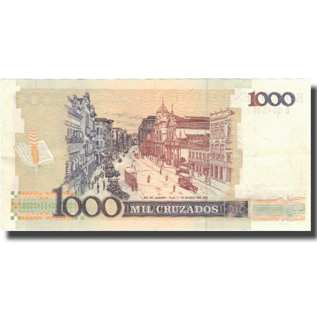 Banknot, Brazylia, 1 Cruzado Novo on 1000 Cruzados, Undated (1989), Undated